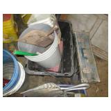 Pile of 5-gallon buckets, metal and...