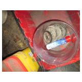 Pile of 5-gallon buckets, metal and...