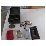 Vintage tin hinged box with Vintage...