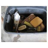 Storage tote with assorted painting...