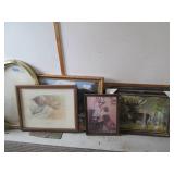 Vintage Decoratively framed oval mi...