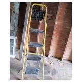 Step ladder and a vintage window