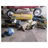 Radio Flyer wagon and vintage toys