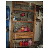Large rustic raw wood shelving unit...