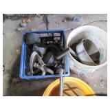 Buckets and crate with 4-way tire i...