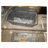 Vintage metal, plastic tool boxes a...