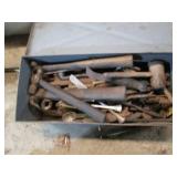 Vintage metal, plastic tool boxes a...