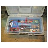 Vintage metal, plastic tool boxes a...