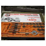 Tap and die kits, vintage hand saws...