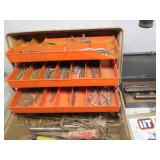 Tap and die kits, vintage hand saws...