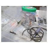 Multiple part organizers filled wit...