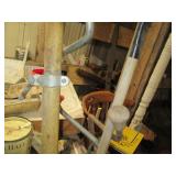 Vintage wood boat rowing oars and m...