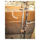 Pair of metal 3-4foit pipe clamps...