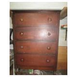 Vintage wood 4 Drawer chest of draw...