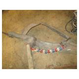 Vintage horse tack, metal pulley an...