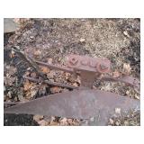 Antique metal implement plow blade...