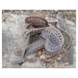 9 Antique Cast Iron tractor seats w...