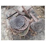 9 Antique Cast Iron tractor seats w...
