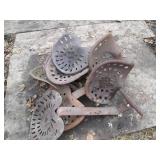 9 Antique Cast Iron tractor seats w...