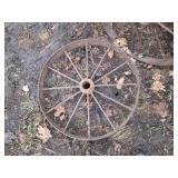 Pair of Antique metal wagon impleme...