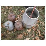 Vintage large metal dairy can with ...