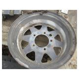 Vintage cast iron wheels, metal and...