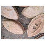 Vintage metal Sad Irons plus misc m...