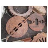 Vintage metal Sad Irons plus misc m...