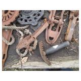Vintage metal Sad Irons plus misc m...