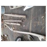 Vintage wood handled Scythe plus ox...