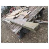 Hay wagon trailer with lumber, much...