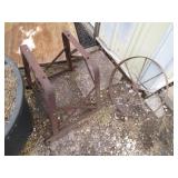 Metal wheel and stand...