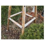 Windmill on a rustic wood stand...