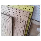 6 Sheets of pegboard and a 4 x 8 pl...