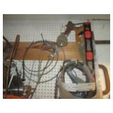 Large bolt cutter, hand saws, caulk...