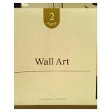 16"x20" Patterned Lines Abstract Framed Arts Black - Threshold 2pc