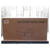 Propane Pizza Oven, Outdoor Pizza Oven in Black with Rotating Pizza Stone, Pizza Cutter and Glove