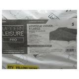 Modern Leisure Garrison Patio Loveseat Cover - Outdoor Furniture - Heather Grey