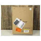 Just 13.4 in. Columbia Walnut/Black 22.8 in. Rectangular Wood End Table