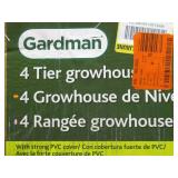 Gardman R687 4-Tier Mini Greenhouse, 27" Long x 18" Wide x 63" High,Black