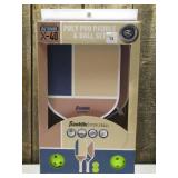 Franklin Sports 2 Player Poly Paddle with Ball Set - Blue/Tan: Pickleball Equipment