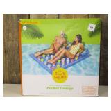Sun Squad Pocket Lounge Water Float, 2 Person Capacity Age 14+