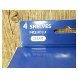 Stacable Shelf - 4 clear shelves, floating shelves, easy to clean