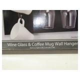 Wine Glass & Coffee Mug Wall Hanger