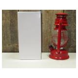 Gerson 9.5-Inch Red Metal 15 LED Hurricane Lantern with Dimmer Switch