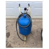 Sand Blaster Tank with Gauge and Cart