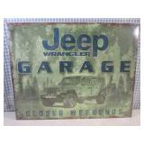 (EC1) Jeep Wrangler Garage Tin Sign...