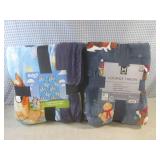 (F-0) 2 New Throw Blankets...