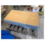 Lot of 16 Heavy-Duty Retail Gondola Shelves – 24"x46" Particle Board w/ Metal Edging – Store Fixtures