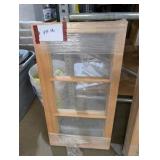 Lot of 5 Jeld-Wen Wood Transom Windows - 28" x 15" - 3 Pane Glass Inserts